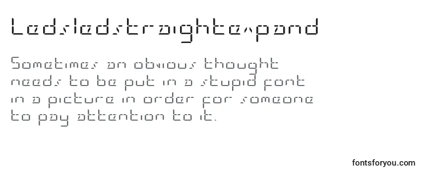 Überblick über die Schriftart Ledsledstraightexpand