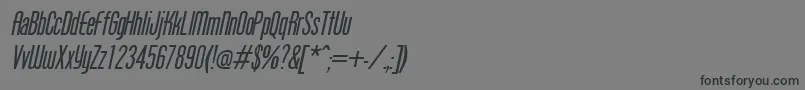 フォントProtegeItalic – 黒い文字の灰色の背景