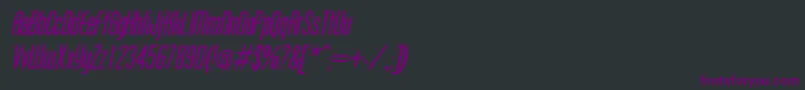 ProtegeItalic Font – Purple Fonts on Black Background