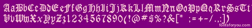 Rslaserlondon Font – Pink Fonts on Purple Background