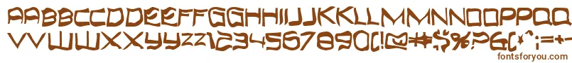 Topbond-fontti – ruskeat fontit valkoisella taustalla