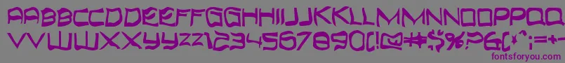 フォントTopbond – 紫色のフォント、灰色の背景