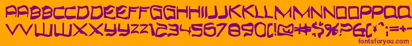 Topbond Font – Purple Fonts on Orange Background