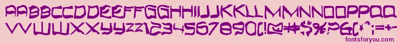 Topbond Font – Purple Fonts on Pink Background