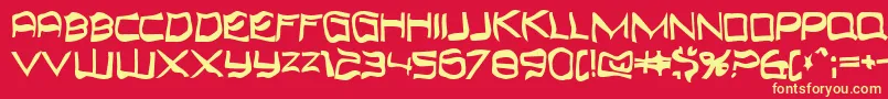 Topbond Font – Yellow Fonts on Red Background