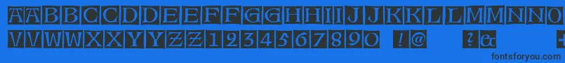 AlteCaps Font – Black Fonts on Blue Background