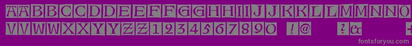 フォントAlteCaps – 紫の背景に灰色の文字