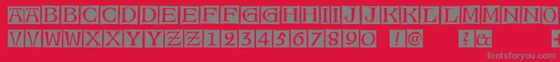 AlteCaps Font – Gray Fonts on Red Background