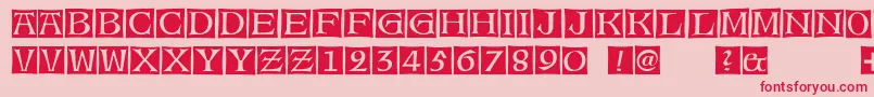 AlteCaps Font – Red Fonts on Pink Background