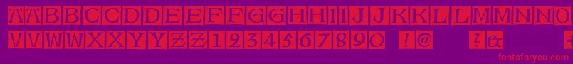 AlteCaps Font – Red Fonts on Purple Background