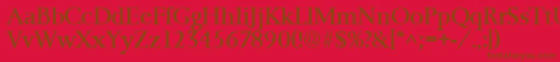 PalermoSf Font – Brown Fonts on Red Background