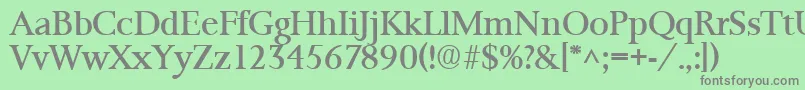 PalermoSf Font – Gray Fonts on Green Background