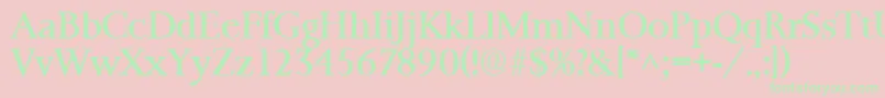 PalermoSf Font – Green Fonts on Pink Background