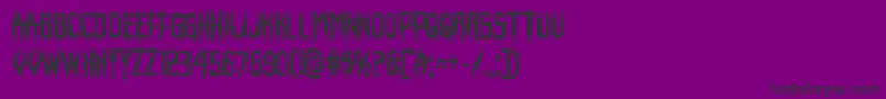 フォントHorroroidbold – 紫の背景に黒い文字