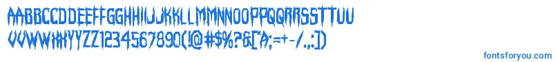 Horroroidbold Font – Blue Fonts on White Background