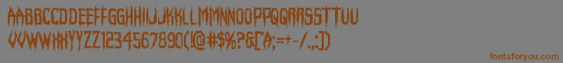 Horroroidbold-fontti – ruskeat fontit harmaalla taustalla