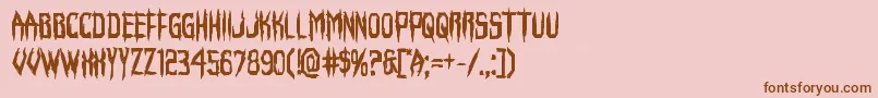 Horroroidbold Font – Brown Fonts on Pink Background