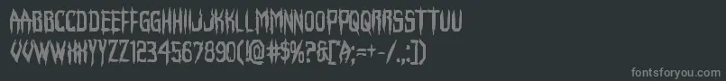 フォントHorroroidbold – 黒い背景に灰色の文字