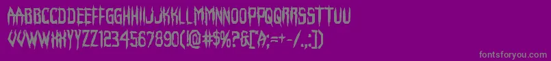 Horroroidbold Font – Gray Fonts on Purple Background