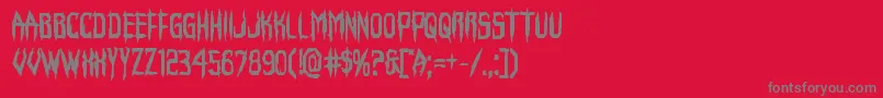 フォントHorroroidbold – 赤い背景に灰色の文字