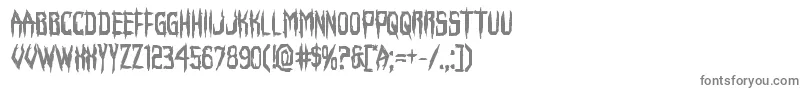 フォントHorroroidbold – 白い背景に灰色の文字