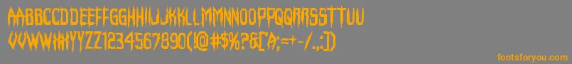 Horroroidbold-Schriftart – Orangefarbene Schriften auf grauem Hintergrund