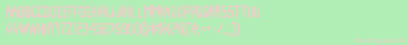 フォントHorroroidbold – 緑の背景にピンクのフォント