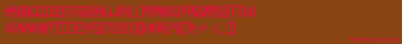 Horroroidbold Font – Red Fonts on Brown Background