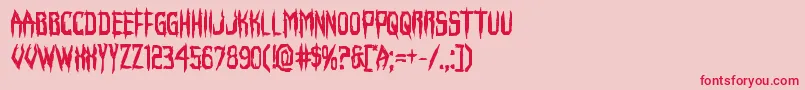 Horroroidbold Font – Red Fonts on Pink Background