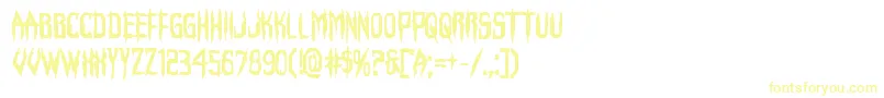 フォントHorroroidbold – 黄色のフォント