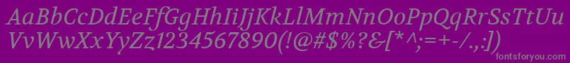 VolkhovItalic Font – Gray Fonts on Purple Background