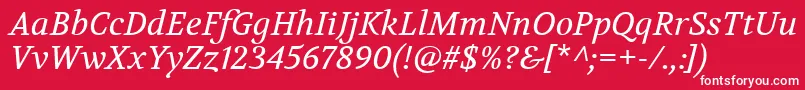 VolkhovItalic Font – White Fonts on Red Background