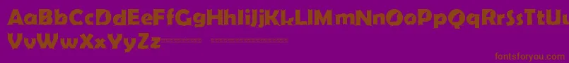 FirstChristmasDemo Font – Brown Fonts on Purple Background