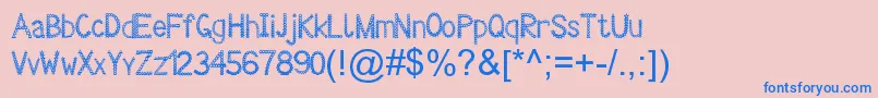 Więcej informacji o czcionce DecorissimantViper78 Czcionka DecorissimantViper78 – niebieskie czcionki na różowym tle