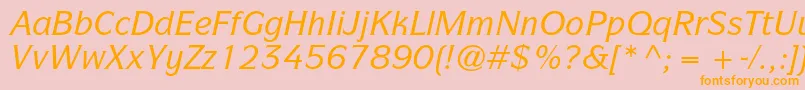 ItcsymbolstdMediumitalic Font – Orange Fonts on Pink Background