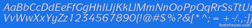 ItcsymbolstdMediumitalic Font – Pink Fonts on Blue Background