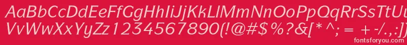 ItcsymbolstdMediumitalic Font – Pink Fonts on Red Background