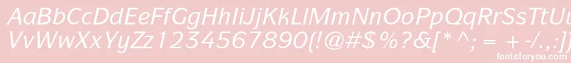 ItcsymbolstdMediumitalic Font – White Fonts on Pink Background