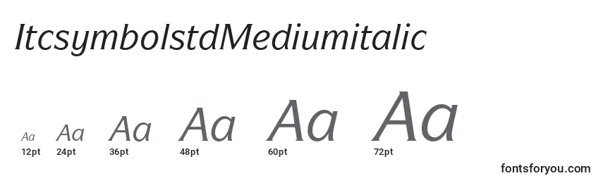 Размеры шрифта ItcsymbolstdMediumitalic
