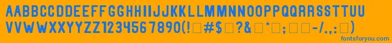 Подробнее о шрифте ThorneN Шрифт ThorneN – синие шрифты на оранжевом фоне