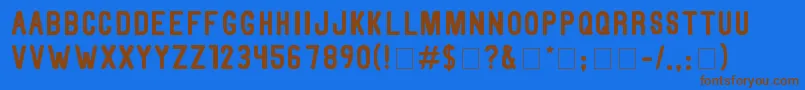 ThorneN Font – Brown Fonts on Blue Background