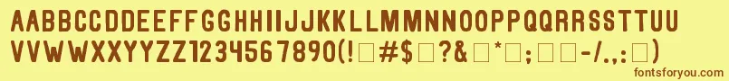 ThorneN Font – Brown Fonts on Yellow Background