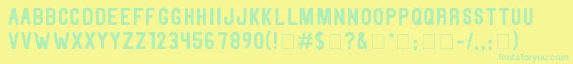Шрифт ThorneN – зелёные шрифты на жёлтом фоне