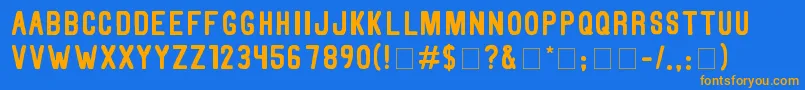 ThorneN Font – Orange Fonts on Blue Background