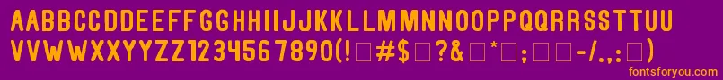 ThorneN Font – Orange Fonts on Purple Background