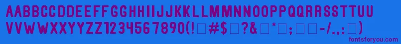 ThorneN Font – Purple Fonts on Blue Background