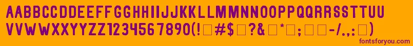 ThorneN Font – Purple Fonts on Orange Background