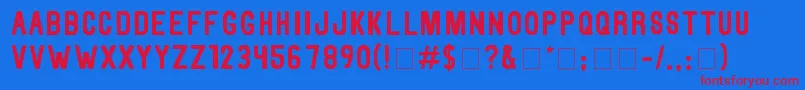 ThorneN Font – Red Fonts on Blue Background