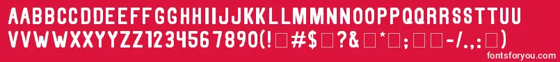 ThorneN Font – White Fonts on Red Background