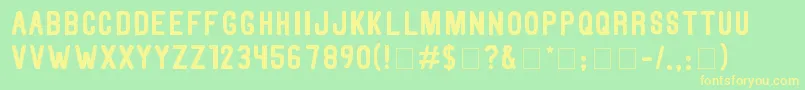 ThorneN Font – Yellow Fonts on Green Background